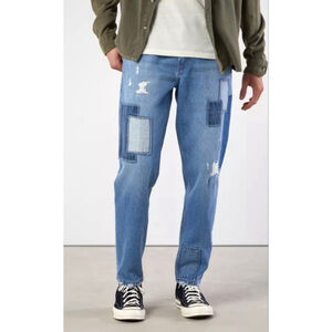 BDG dad slim taper jeans patchwork medium wash size 30